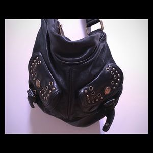 Marc Jacobs Bag!! Black leather with gold buttons!